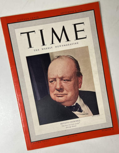 Winston Churchill Front Cover TIME Magazine: Sept 1939