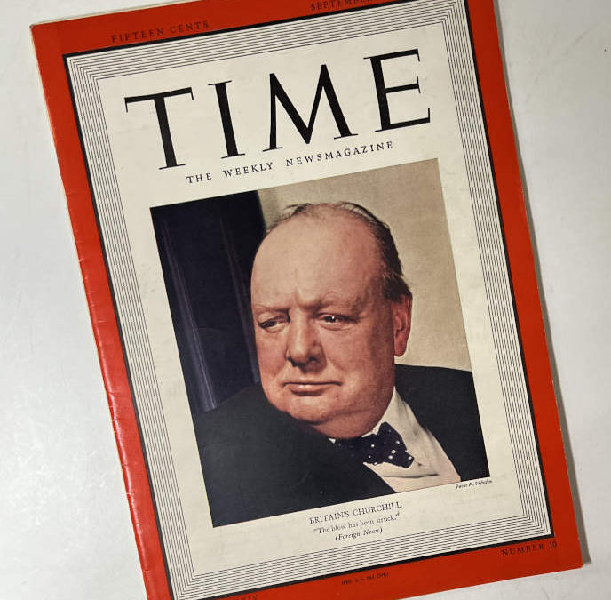 TIME Magazine: Winston Churchill Front Cover  – Sept 4, 1939