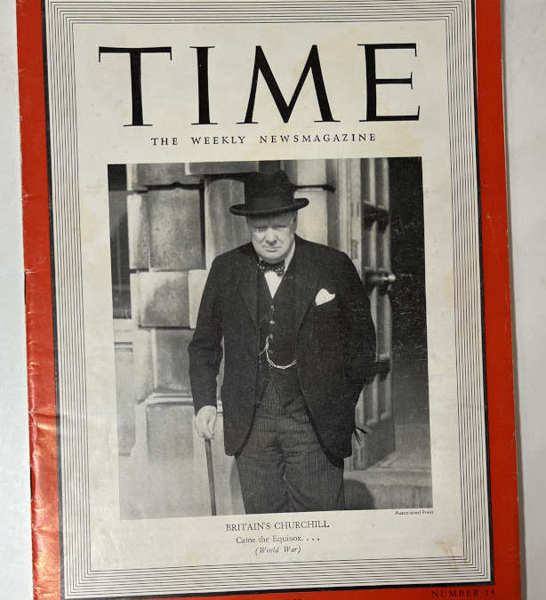 TIME Magazine: Winston Churchill Front Cover  – Sept 30, 1940