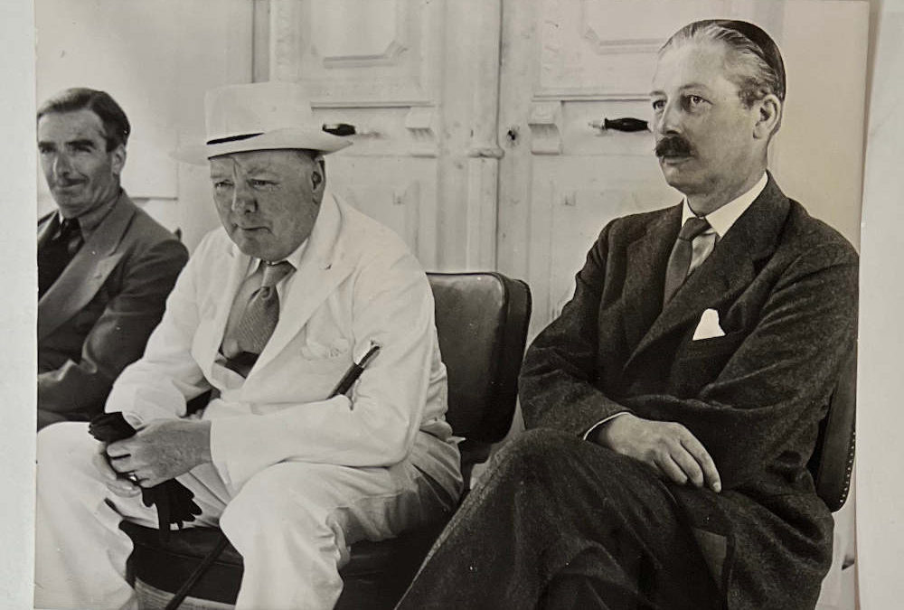 Press Photograph: Winston Churchill + Anthony Eden