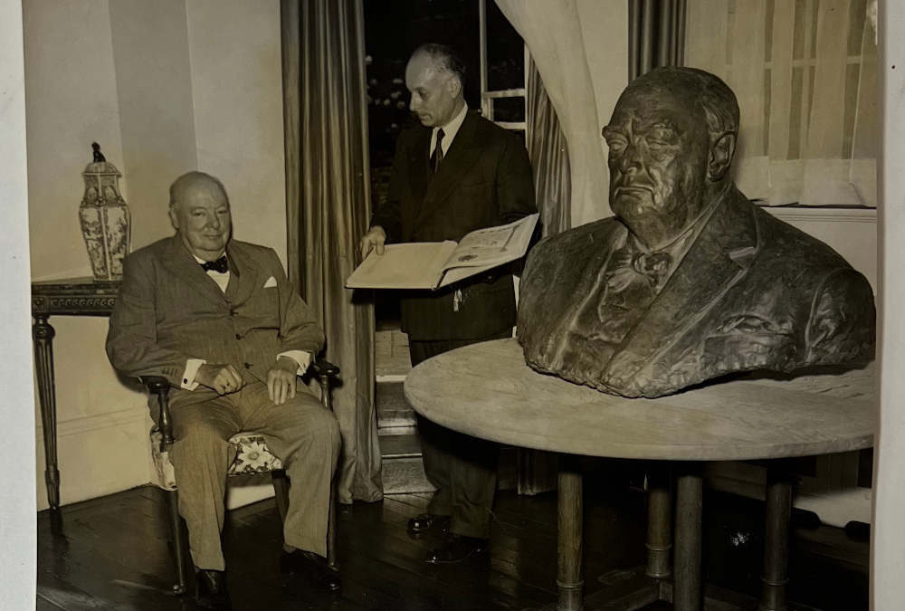 Press Photograph: Winston Churchill Receives Malta’s Tribute