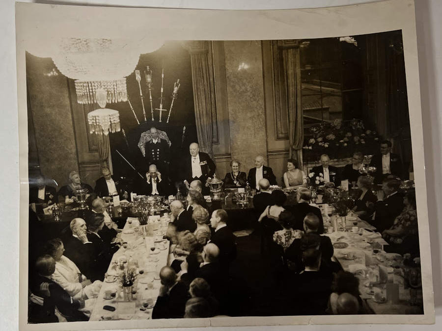 Press Photograph: Winston Churchill, Liverpool Town Hall