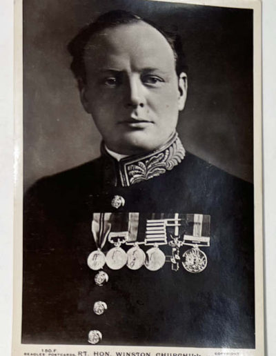 Postcard: Winston Churchill in Uniform with Medals