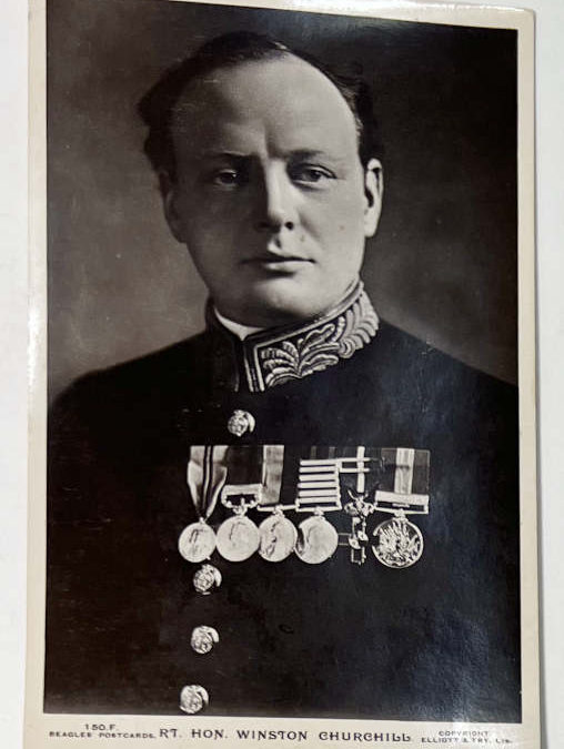 Churchill Postcard: Young Winston Churchill