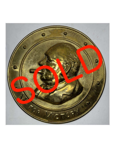 Churchill Brass Wall Plaque: SOLD