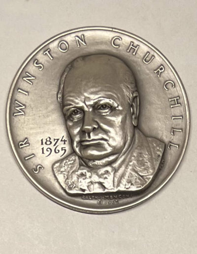 Churchill Memorial Medal Menconi Solid Silver