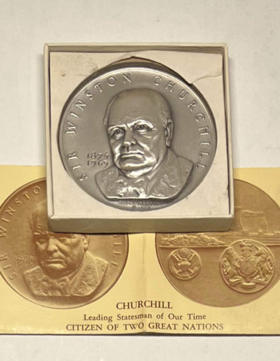 Churchill Memorial Medal Menconi Solid Silver with Original Insert