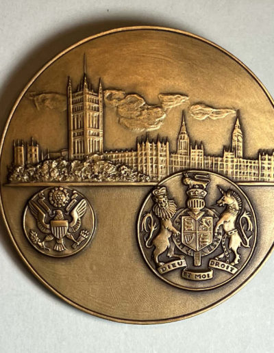 Churchill Memorial Medal in Bronze - Reverse