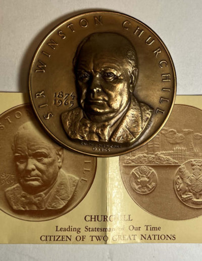 Churchill Memorial Medal in Bronze with Original Insert