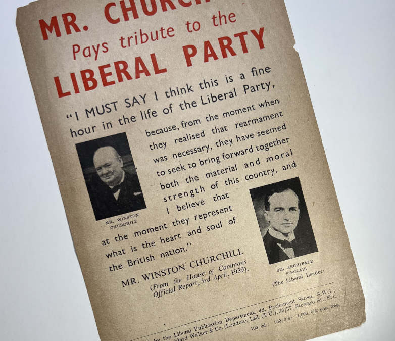 Mr. Churchill Pays Tribute To The Liberal Party