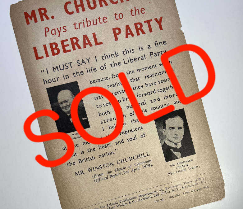 Mr. Churchill Pays Tribute To The Liberal Party