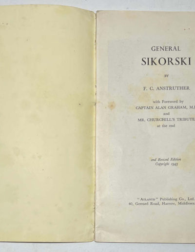 General Sikirski by F C Anstruther: Title Page