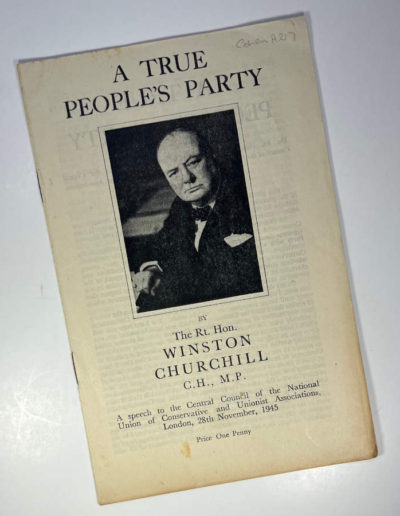 Churchill Speech: A True People’s Party