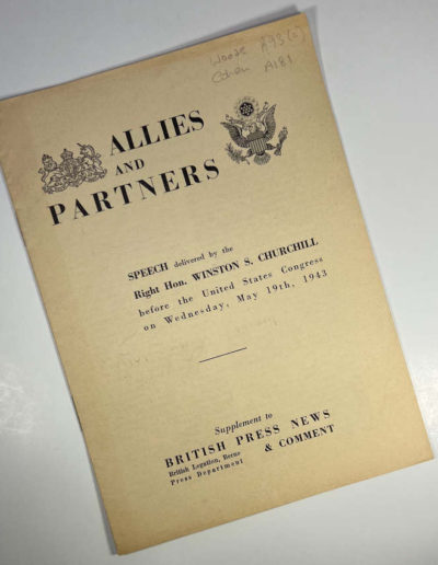 Allies and Partners: Churchill Speech