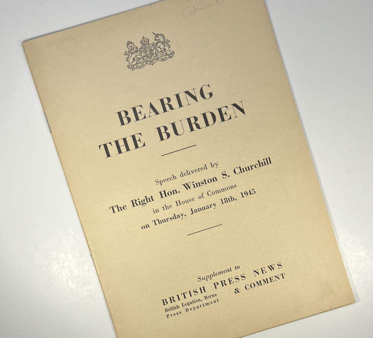 Bearing the Burden: Churchill Speech