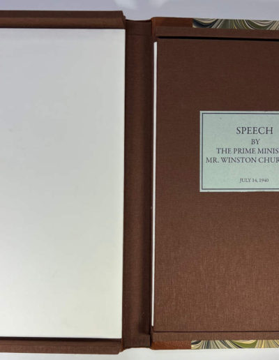 Churchill Speech July 14, 1940: Open Solander Case