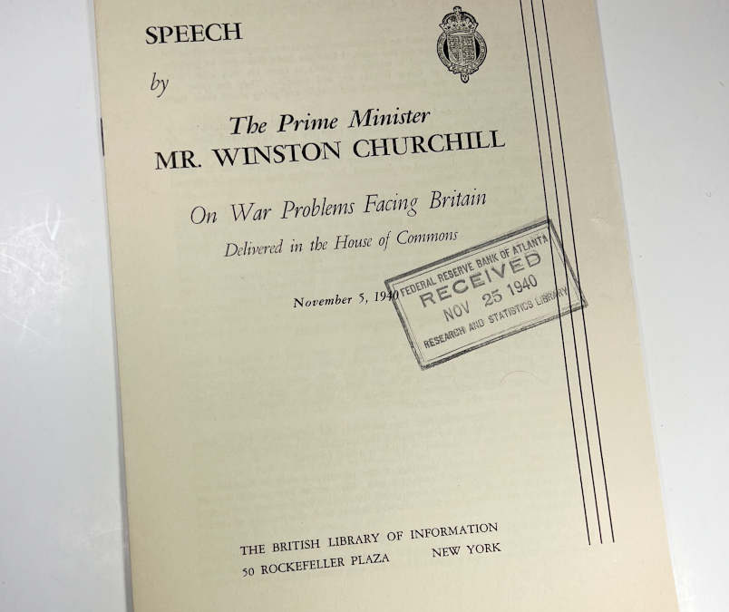 Churchill Speech: On War Problems Facing Britain, November 5 1940