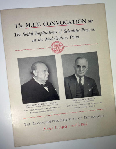 Winston Churchill & Harry Truman speak MIT 1949 Program