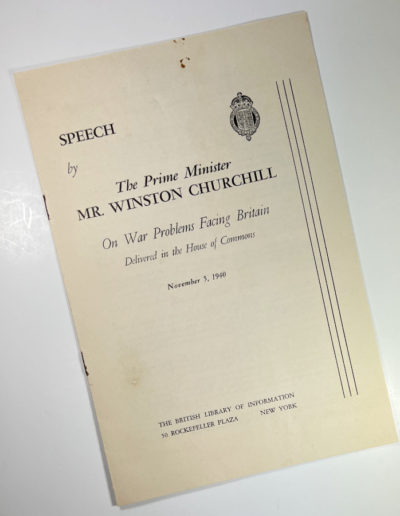 Nov 5, 1940 CHurchill Speech with rust