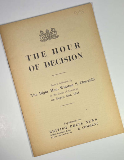 The Hour of Decision: Churchill Speech