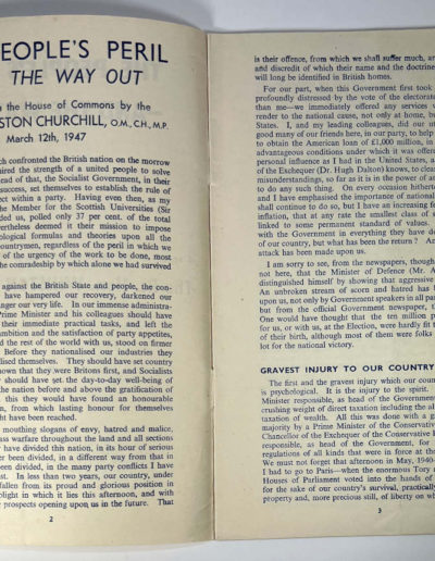 Churchill Speech: The People’s Peril and the Way Out, p1