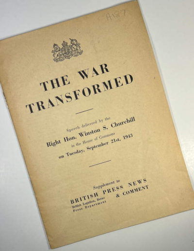 Churchill's Speech: The War Transformed