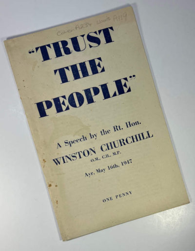 Churchill Speech: Trust the People