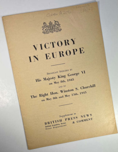 Victory in Europe- 2 Churchill Speeches