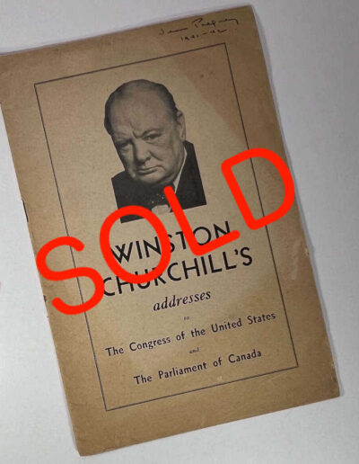 Winston Churchill's Addresses SOLD