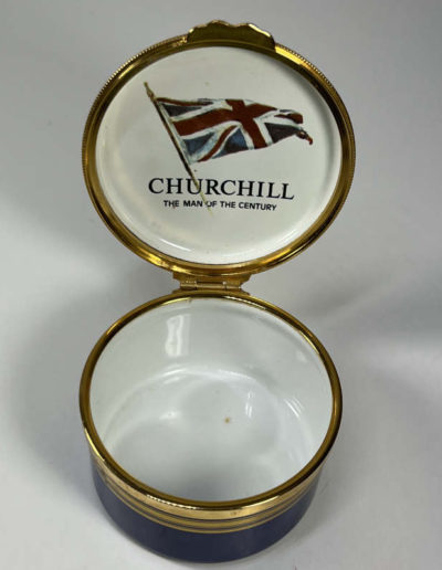 Churchill Enamel Trinket Box: Open