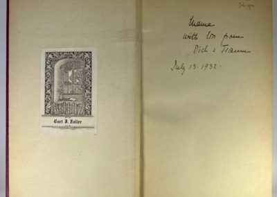 5th Impressions-My Early Life: Bookplate + Inscription