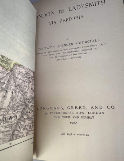 London to Ladysmith 1st English Edn By Churchill: Title Page