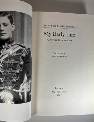 My Early Life by W. Churchill in Slipcase: Title Page