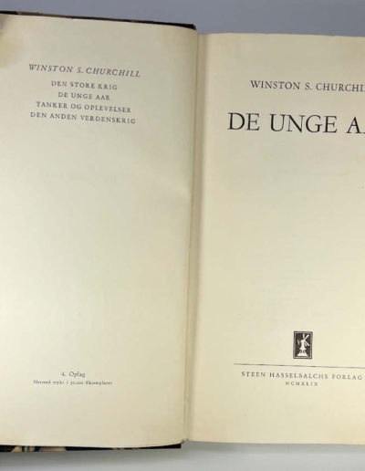 My Early Life, W. Churchill: Danish 4th Edition