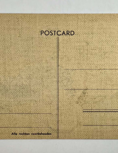 Dutch Postcard (back): Winston Churchill Caricature