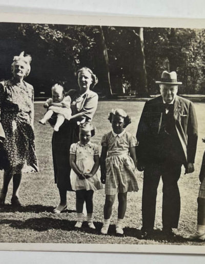 Postcard #3 - Winston & Clementine Churchill with the Dutch Royal Family: May 1948