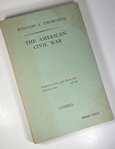 The American Civil War, PROOF COPY by W. Churchill