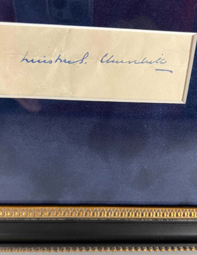 Churchill Photo with Churchill's Signature