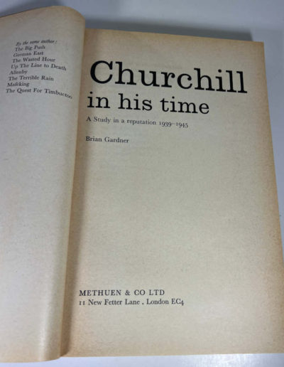 Churchill in His Time, PROOF COPY: Title Page