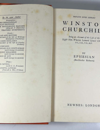 Life of Winston Churchill: Title Page
