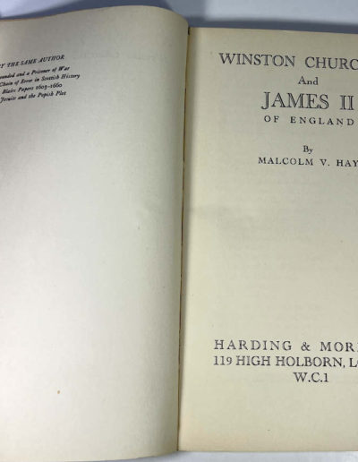 Winston Churchill & James II of England: Title Page