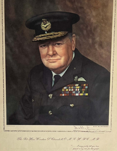 Winston Churchill Portrait: Framed Print