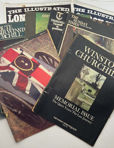 Churchill Funeral Ephemera- 8 Magazines in English