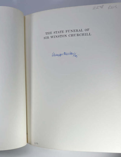 Churchill Funeral Ephemera-Mozley Signature