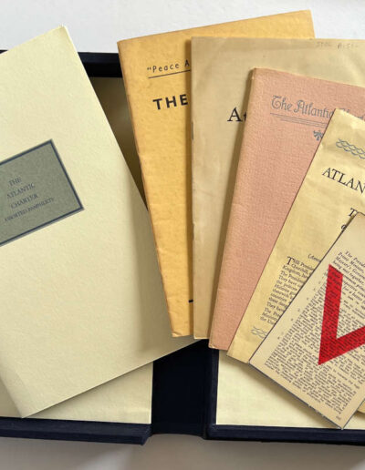 Atlantic Charter: 4 versions + Postcard in Solander Case