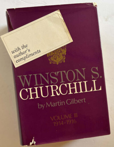 Winston Churchill - Challenge of War with Author's Compliments Card