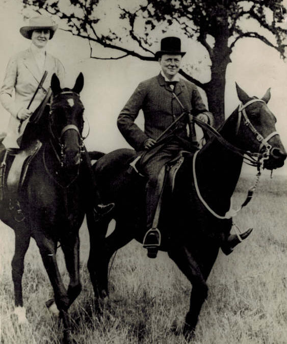 Photograph – Winston  & Clementine Churchill Riding in Hyde Park