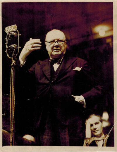 Original Press Photograph: Winston Churchill - Speech at Empress Hall 1949