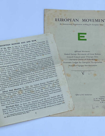 Inserts included with European Movement and the Council of Europe