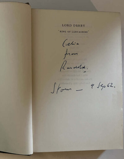 Lord Derby King of Lancashire with Author's Signature